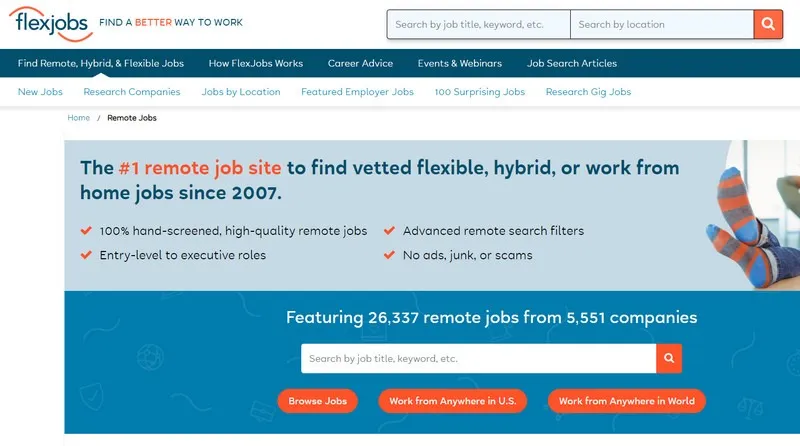 Flex Jobs-Homepage