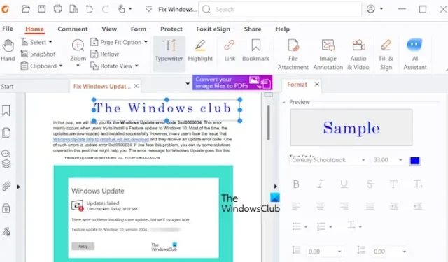 Voeg tekstvak toe aan PDF met behulp van gratis software en online tool op Windows 11/10