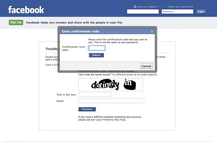 Accedi a Facebook senza un generatore di codice