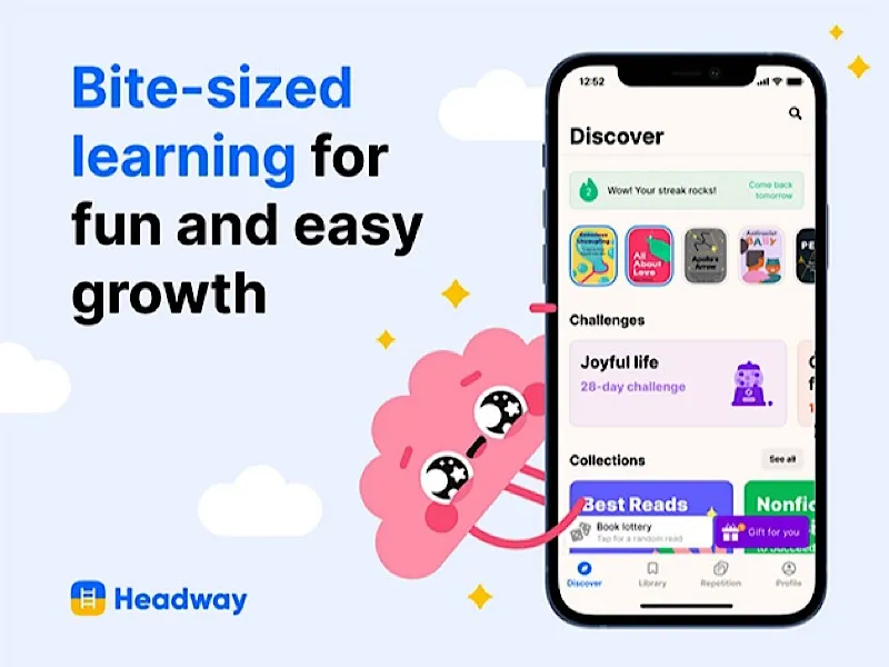 Headway Premium-Abonnement auf Lebenszeit Lernen zur Selbstverbesserung
