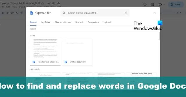 Hoe u woorden kunt vinden en vervangen in Google Documenten