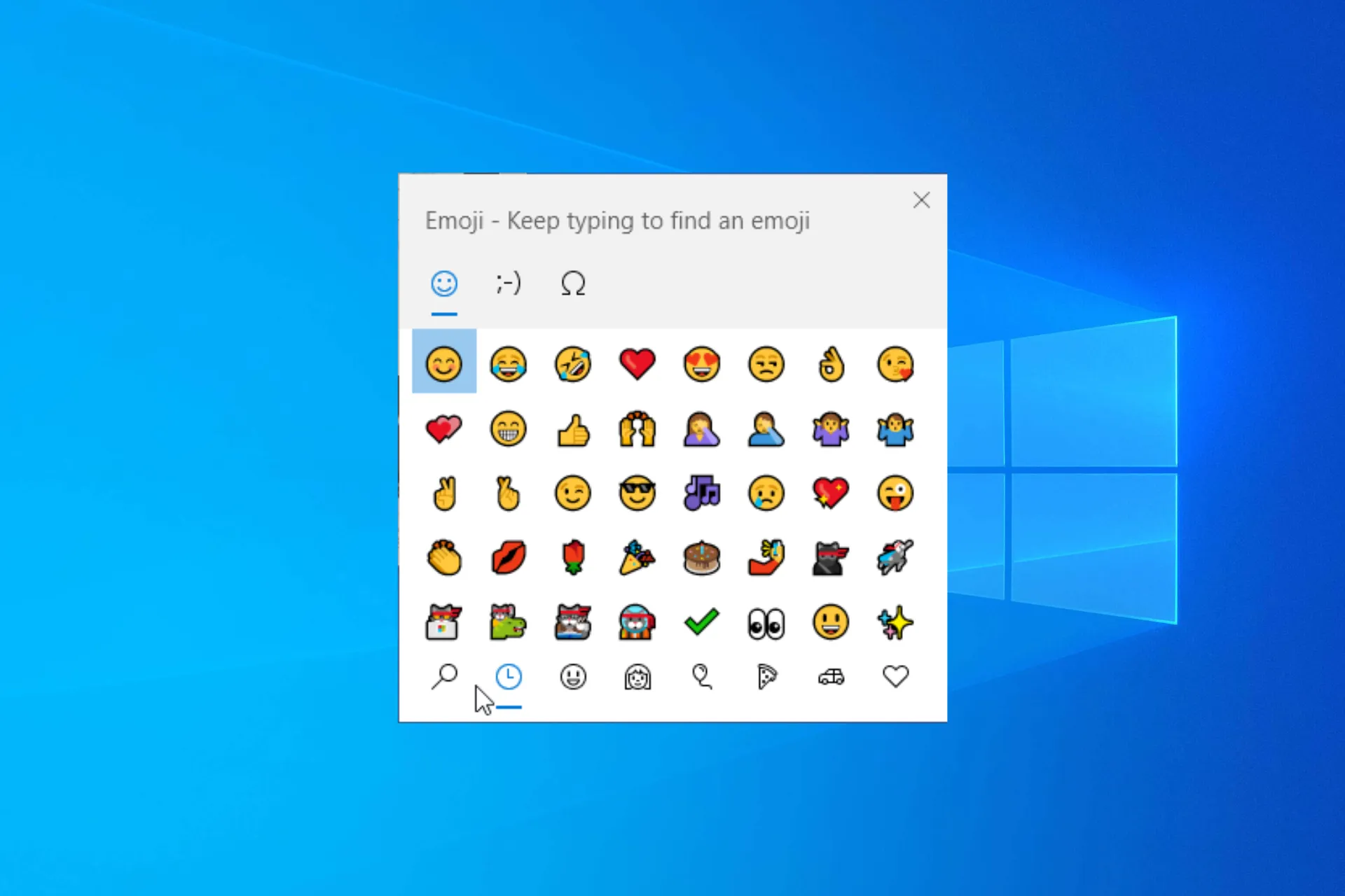 如何在 Windows 10 上開啟和使用表情符號面板