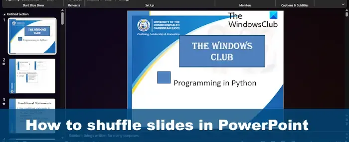 Jak wymieszać slajdy w programie PowerPoint