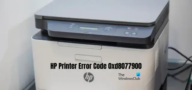 Código de erro da impressora HP 0xd8077900 [correção]
