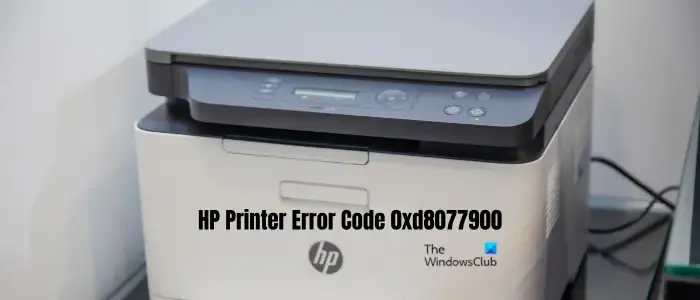 Código de erro da impressora HP 0xd8077900