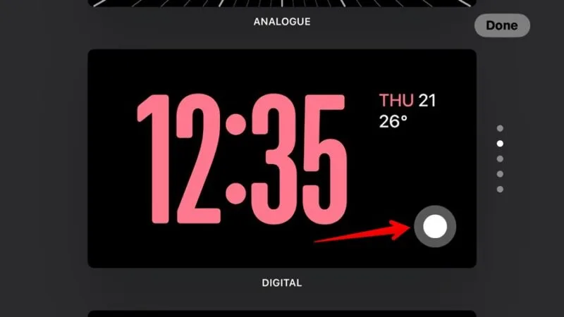 Modalità orologio in standby dell'iPhone