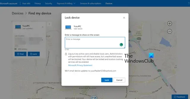 Mit „Mein Gerät suchen“ können Sie Ihren Windows-PC aus der Ferne sperren oder entsperren