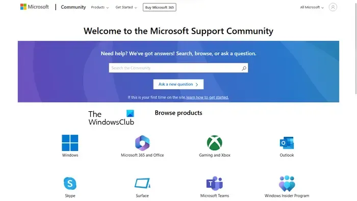 Microsoft Answers、マイクロソフト技術コミュニティ