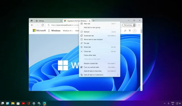 Microsoft Edge op Windows 11 krijgt ondersteuning voor slepen en neerzetten in gesplitst scherm