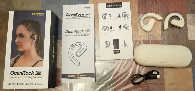 Recensione degli auricolari sportivi Openrock S Open Ear Air Conduction Unboxing