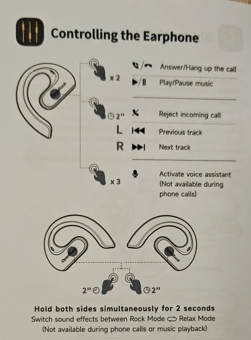 Recensione degli auricolari sportivi Openrock S Open Ear Air Conduction Controlli touch