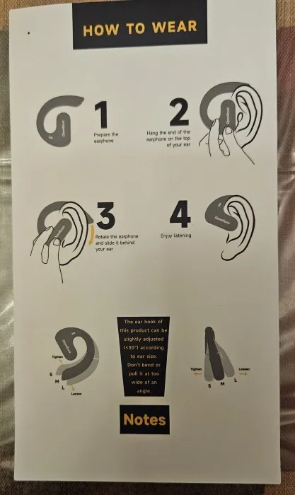 Revisión de los auriculares deportivos Openrock S Open Ear Air Conduction Guía de uso