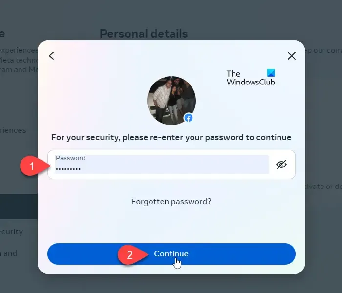 Bildschirm „Passwort erneut eingeben“.