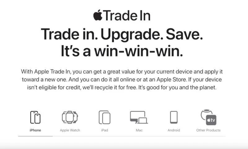 古いiPhoneをリサイクル Apple Trade In