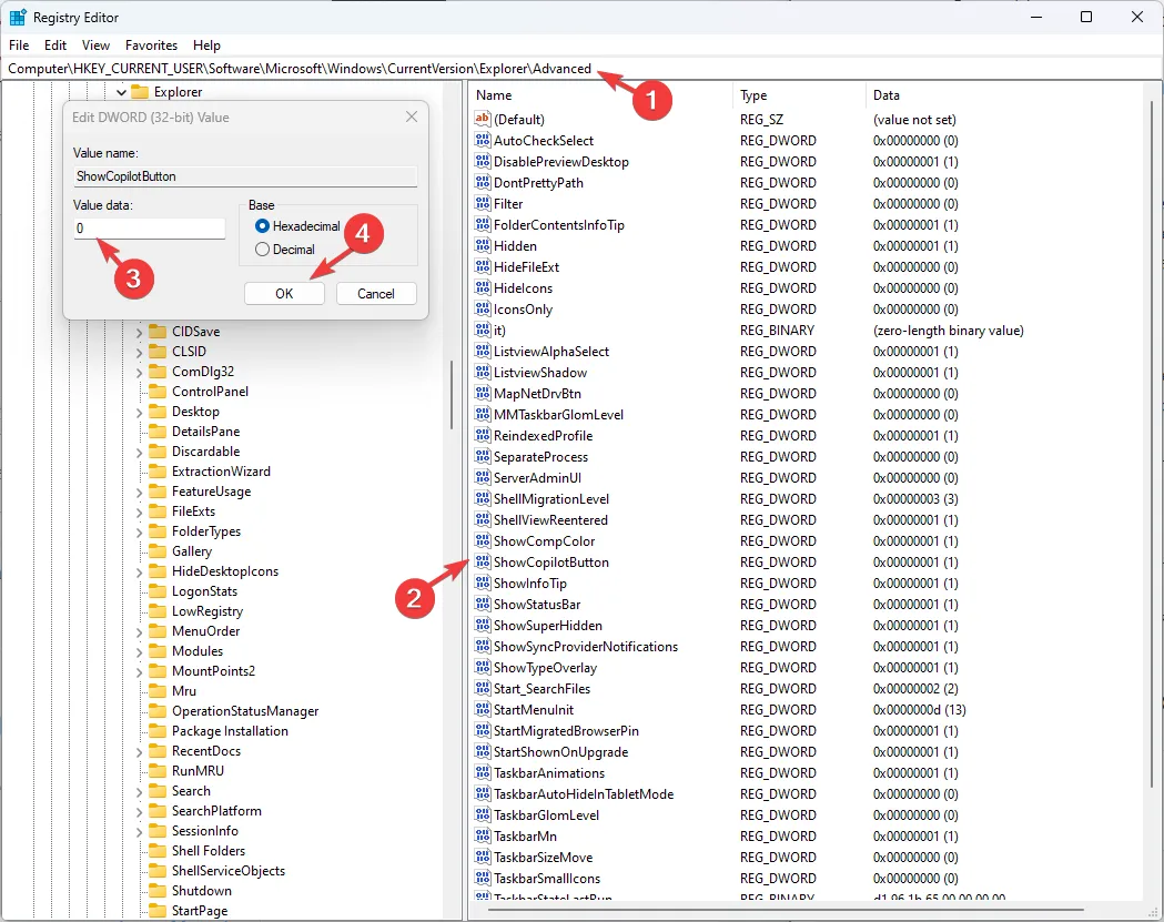 regedit_remove die Windows Copilot-Schaltfläche