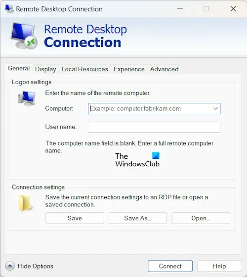 Remotedesktopverbindung