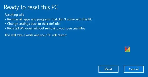 Redefinir o Windows 10