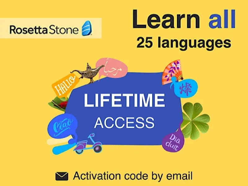 Accès à vie à l'abonnement Rosetta Stone