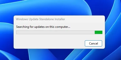 Suche nach Updates auf diesem Computer