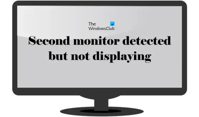 Segundo monitor detectado pero no se muestra en Windows 11/10