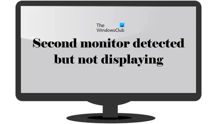 O segundo monitor detectado não está sendo exibido