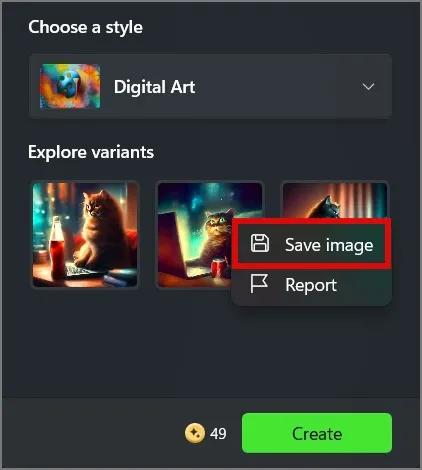seleccione la opción Guardar imagen