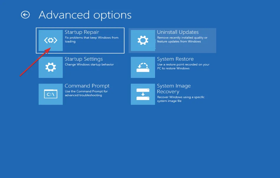 Windows 11のマシンチェック例外を修正するスタートアップ修復