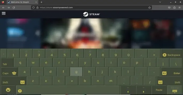 Use o teclado do Steam Deck no modo desktop