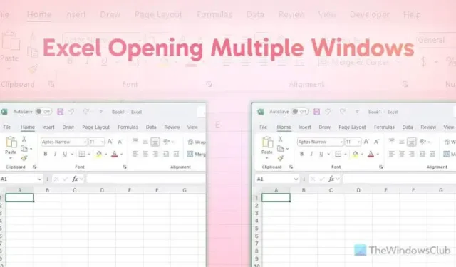 Comment empêcher Excel d’ouvrir deux fenêtres