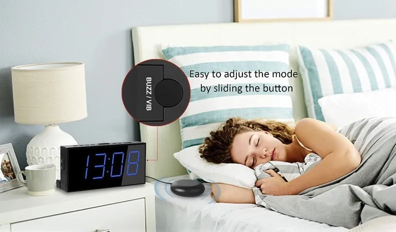 Super lauter Wecker mit Bettschüttler-Werbebild