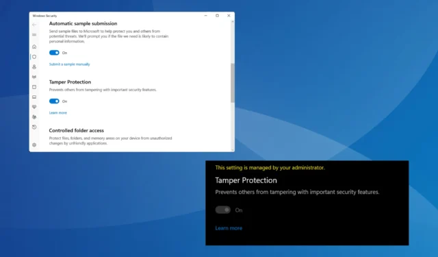 Correctif : la protection contre les falsifications ne s’active pas dans Windows 11