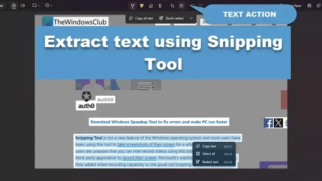 Windows 11のSnipping Toolを使用して画像からテキストを抽出する方法