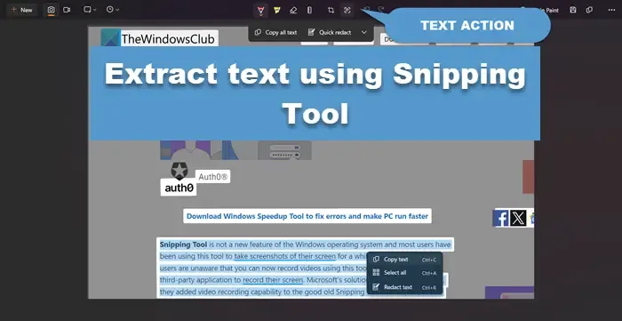 extrair texto de imagens com ferramenta de recorte no Windows 11