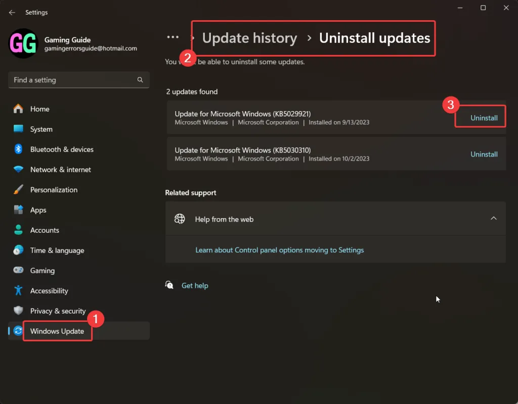 Disinstallare gli aggiornamenti in Windows 11 tramite Impostazioni
