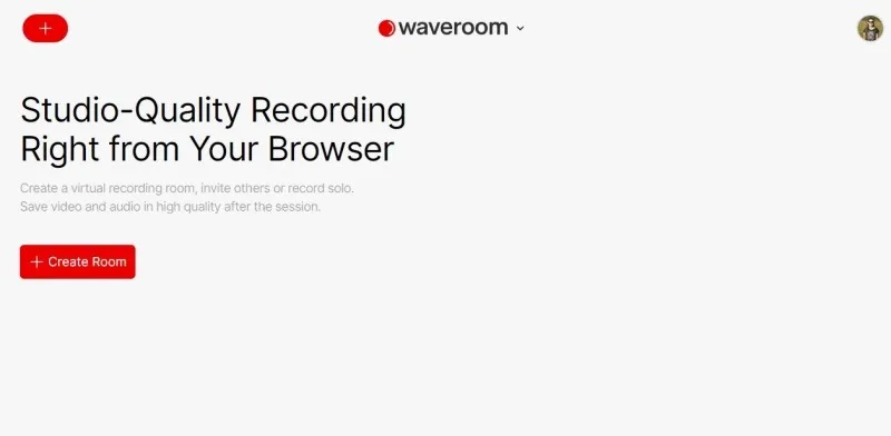 Het Waveroom Studio-dashboard om uw kamers te beheren.