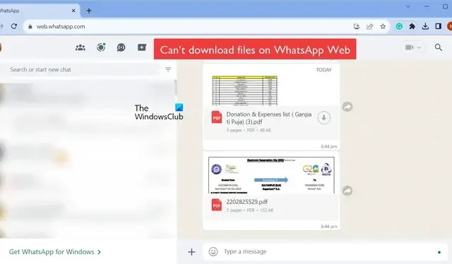Réparer Whatsapp Web ne télécharge pas de fichiers