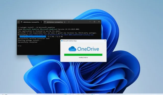 Windows 11、10 に OneDrive を再インストールする方法