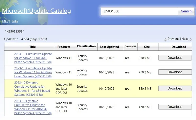 Windows 11 KB5031354: error de actualización 0x8024a22d