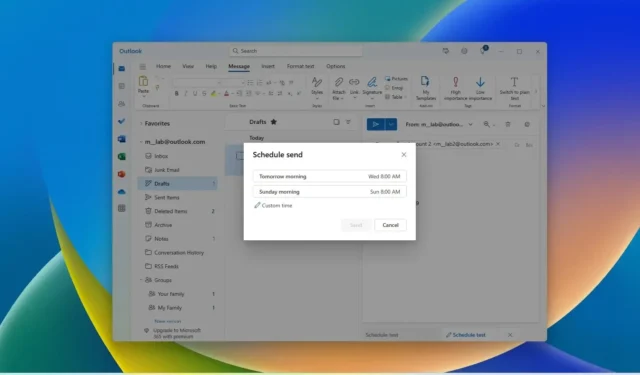 Come pianificare l’invio di posta elettronica sul nuovo Outlook per Windows 11
