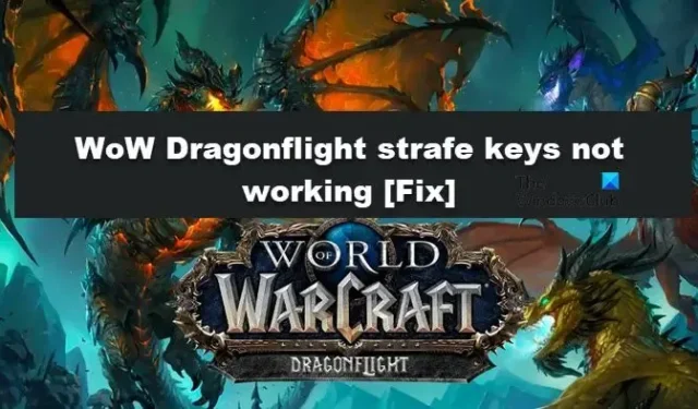 WoW Dragonflight Strafe-toetsen werken niet [repareren]
