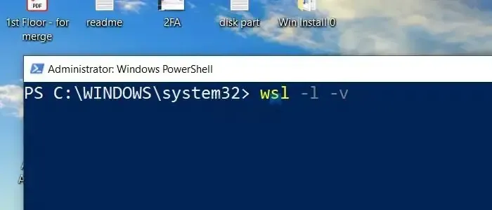 Configuración de distribución WSL PowerShell