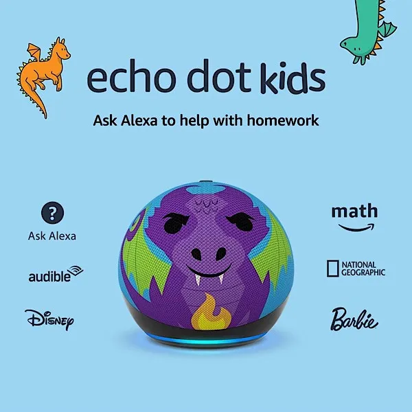 Ajuda com o dever de casa do Amazon Echo Dot Kids