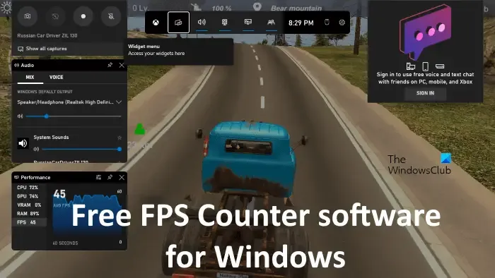 最高の無料 FPS カウンター ソフトウェア Windows