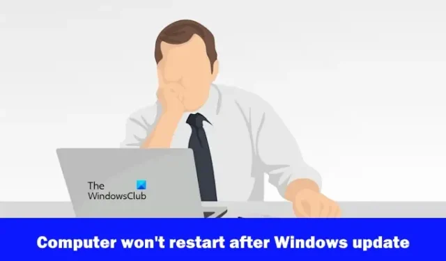 O computador não reinicia após o Windows Update