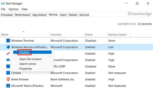 Windows 11 でスタートアップ プログラムを無効にする - タスク マネージャー