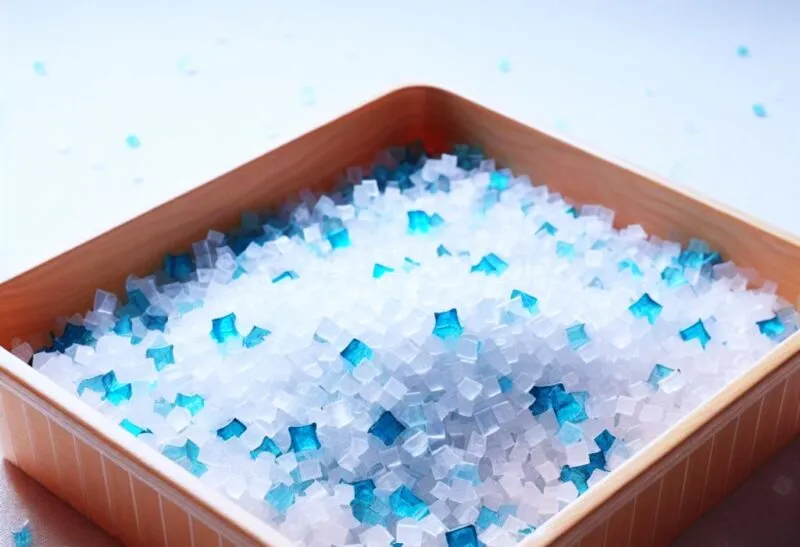 Asciugare i cristalli di gel di silice elettronici bagnati