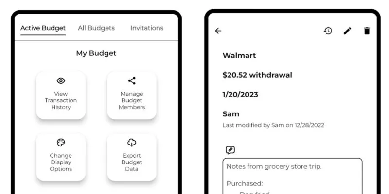 Envelop Budget-app Realbudget-apparaatsynchronisatie