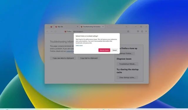 Firefox resetten naar de standaardinstellingen op Windows 11, 10