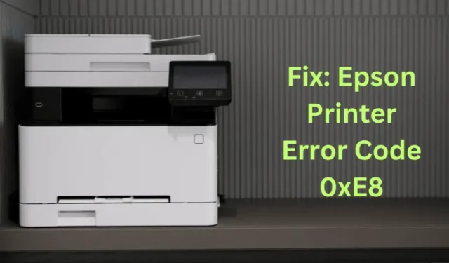 Come risolvere il codice di errore della stampante Epson 0xE8