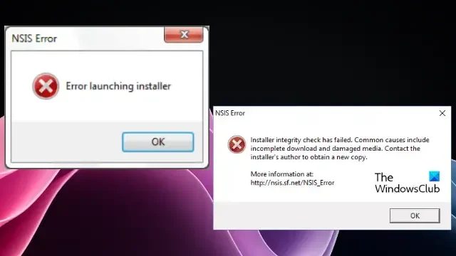 Windows 11/10에서 NSIS 오류 수정